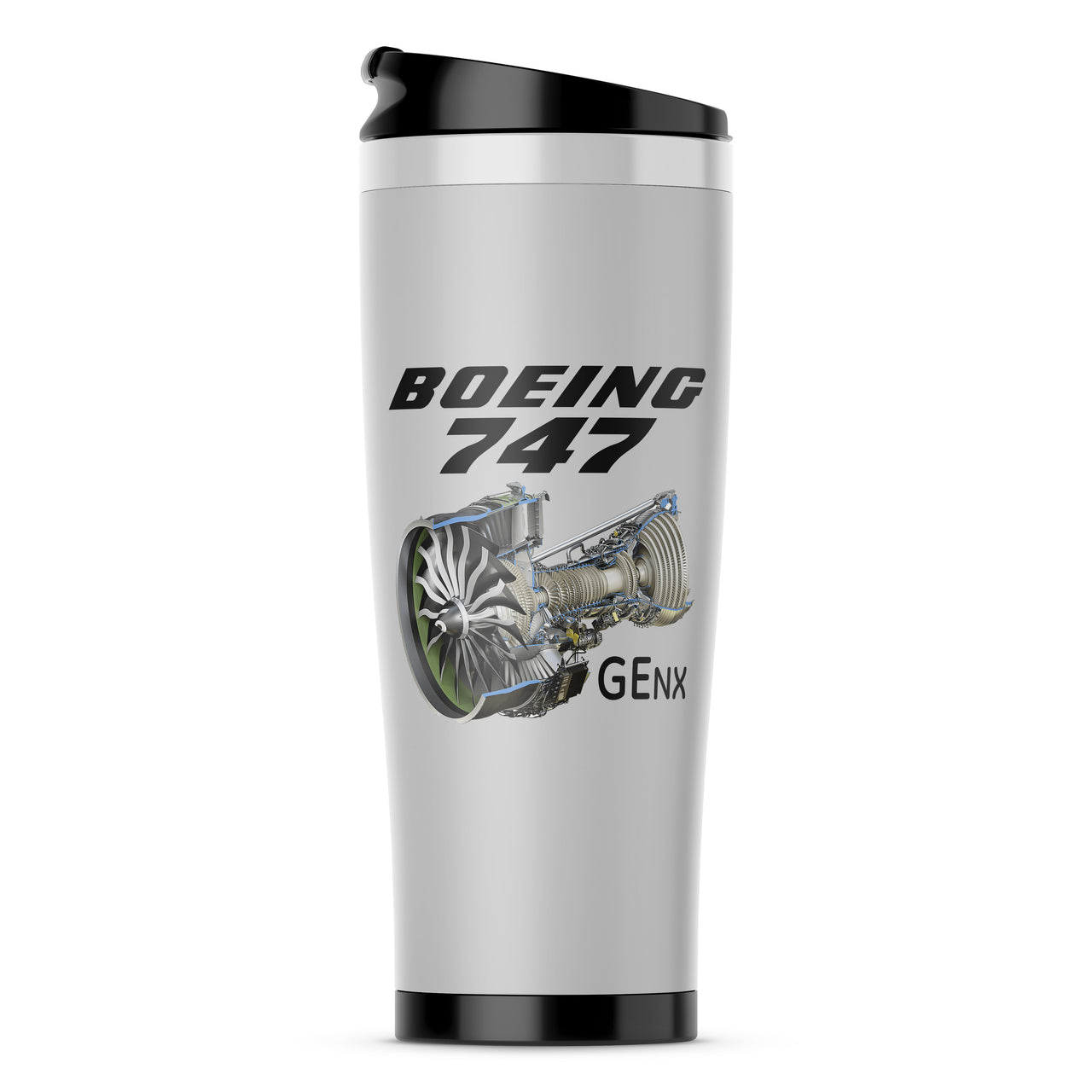 Boeing 747 & GENX Engine Designed Travel Mugs