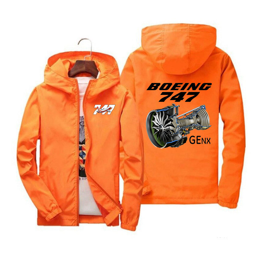 Boeing 747 & GENX Engine Designed Windbreaker Jackets