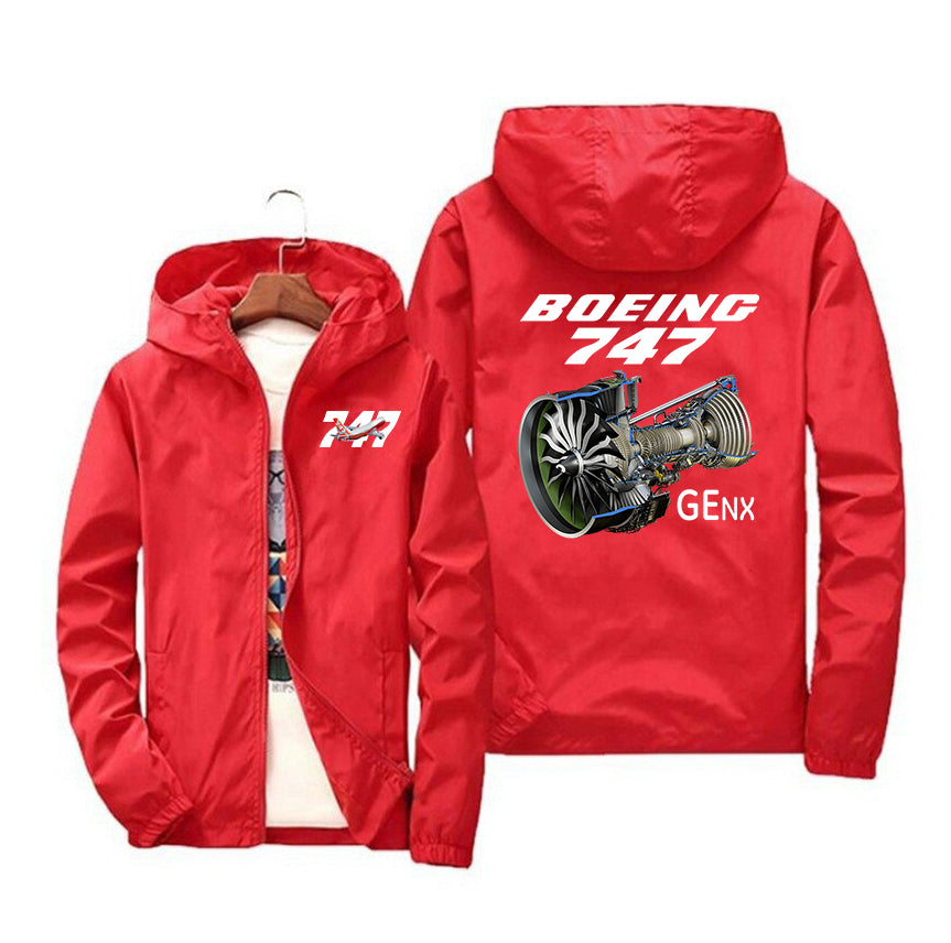 Boeing 747 & GENX Engine Designed Windbreaker Jackets