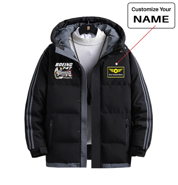 Boeing 747 & PW4000-94 Engine Designed Thick Fashion Jackets