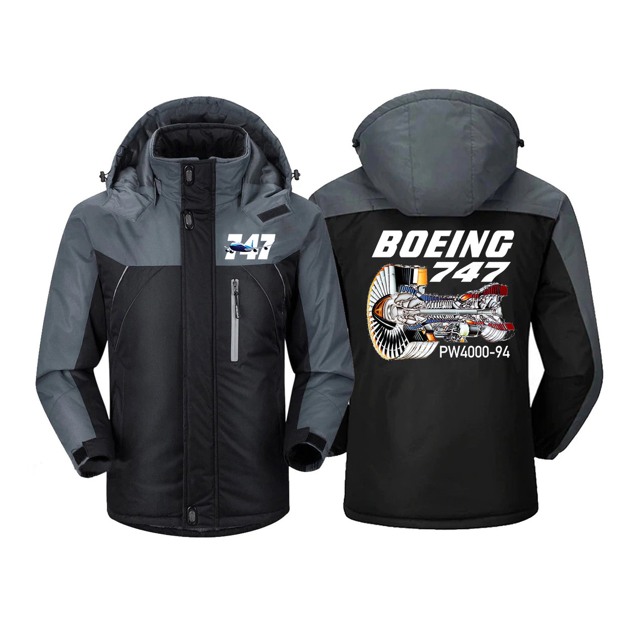Boeing 747 & PW4000-94 Engine Designed Thick Winter Jackets