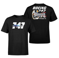 Thumbnail for Boeing 747 & PW4000-94 Engine Designed Double-Side T-Shirts