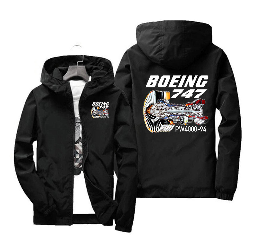 Boeing 747 & PW4000-94 Engine Designed Windbreaker Jackets