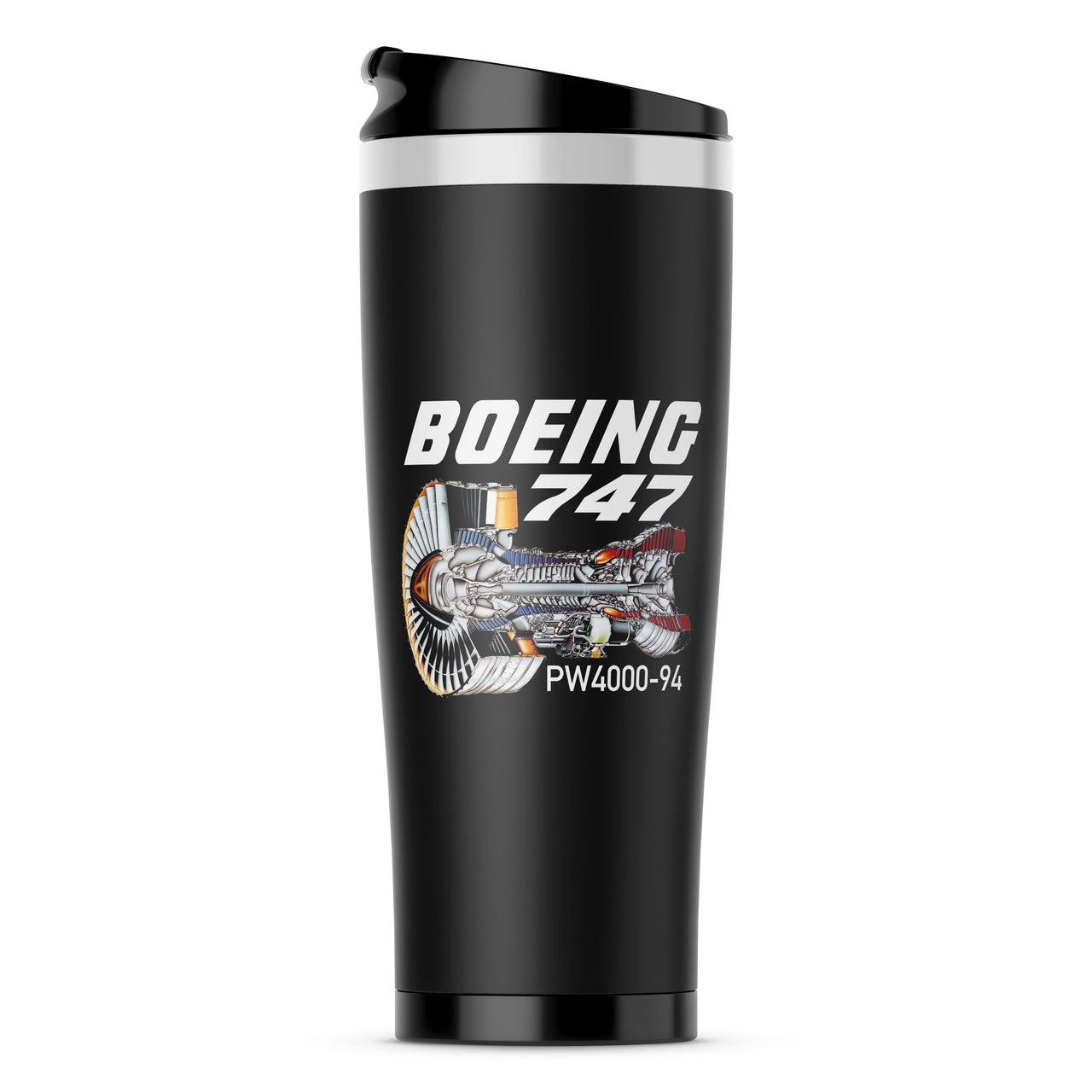Boeing 747 & PW4000-94 Engine Designed Stainless Steel Travel Mugs