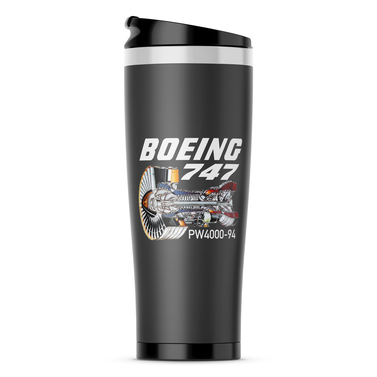 Boeing 747 & PW4000-94 Engine Designed Stainless Steel Travel Mugs