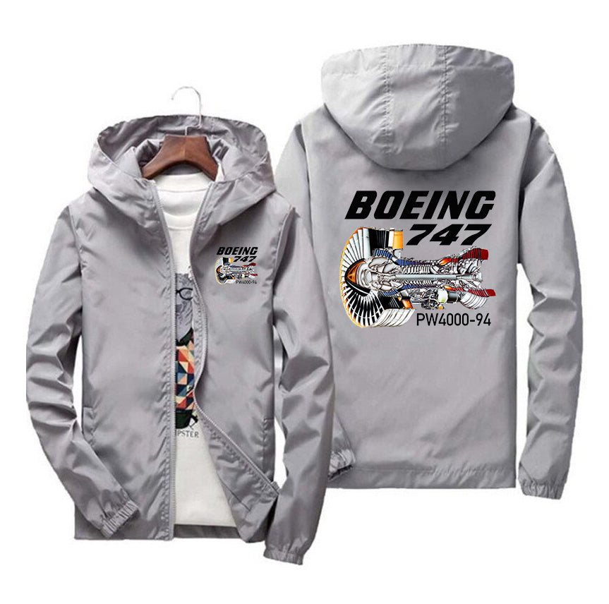 Boeing 747 & PW4000-94 Engine Designed Windbreaker Jackets