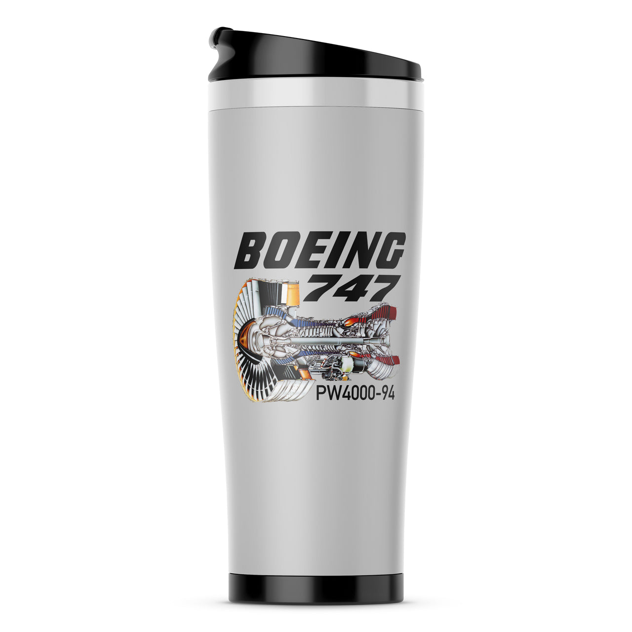Boeing 747 & PW4000-94 Engine Designed Stainless Steel Travel Mugs
