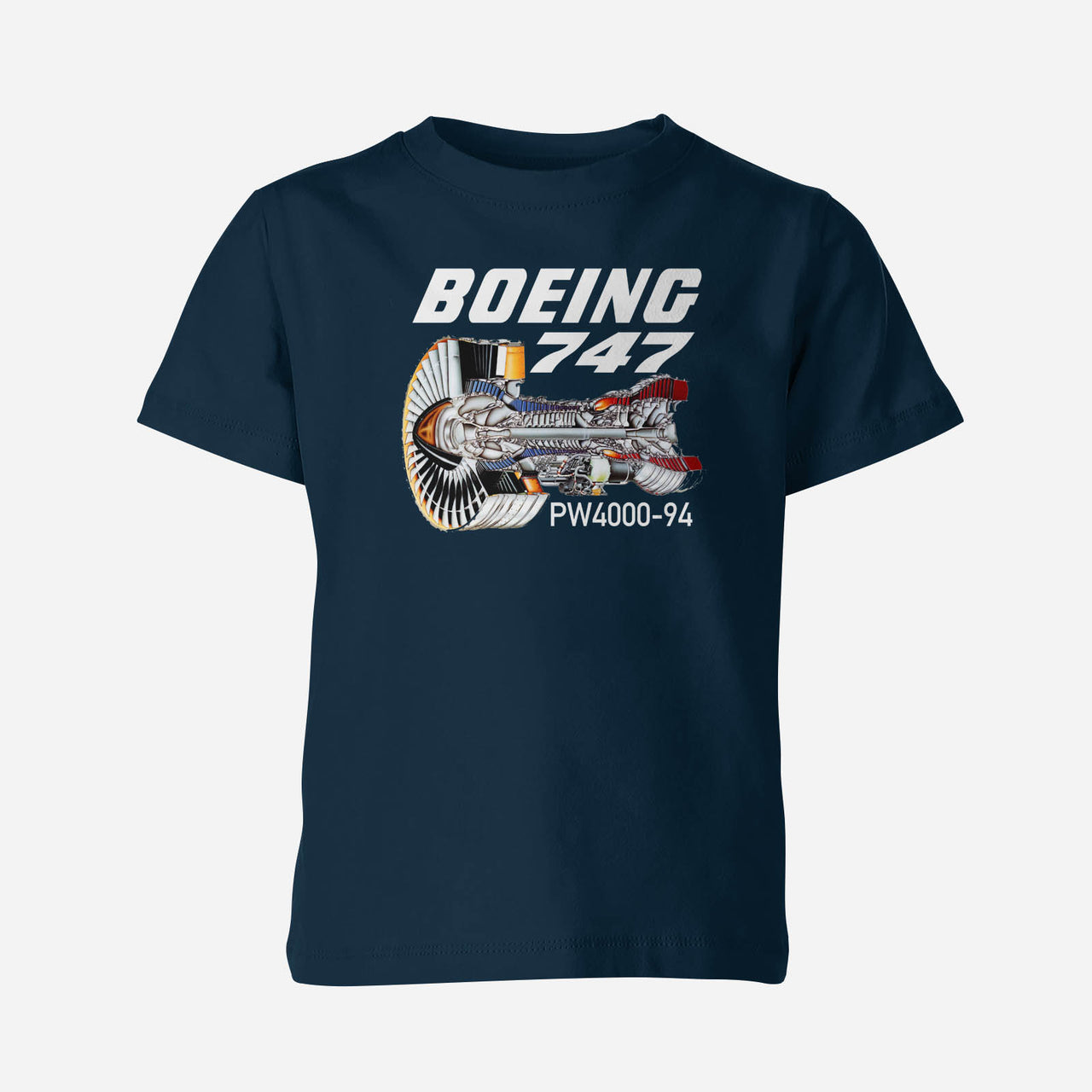 Boeing 747 & PW4000-94 Engine Designed Children T-Shirts