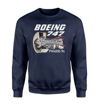 Thumbnail for Boeing 747 & PW4000-94 Engine Designed Sweatshirts