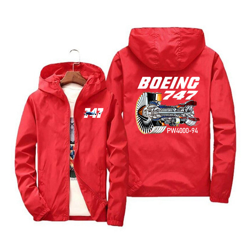 Boeing 747 & PW4000-94 Engine Designed Windbreaker Jackets