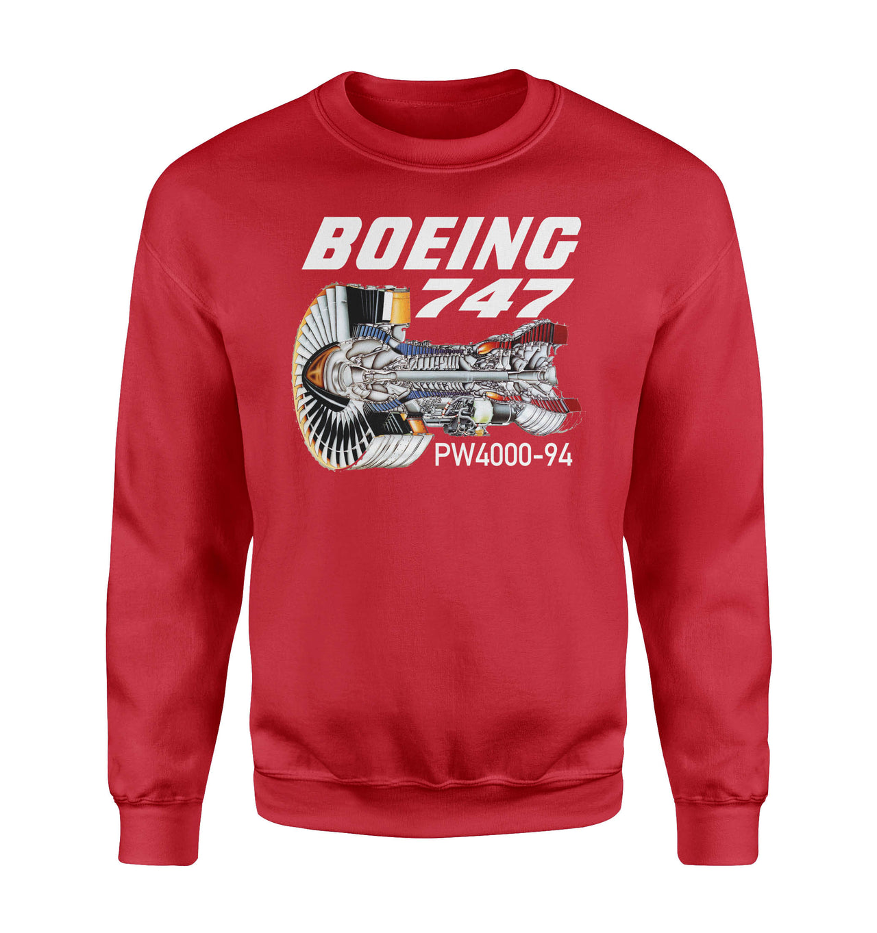 Boeing 747 & PW4000-94 Engine Designed Sweatshirts