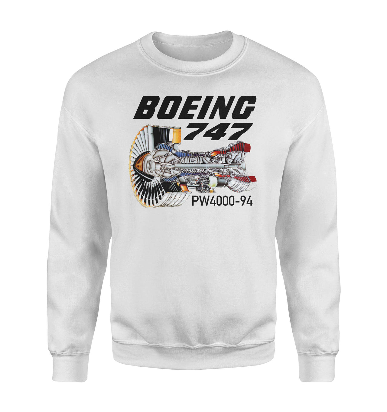 Boeing 747 & PW4000-94 Engine Designed Sweatshirts