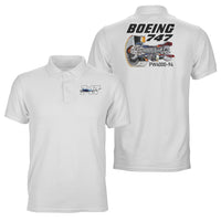 Thumbnail for Boeing 747 & PW4000-94 Engine Designed Double Side Polo T-Shirts