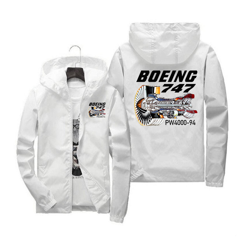 Boeing 747 & PW4000-94 Engine Designed Windbreaker Jackets