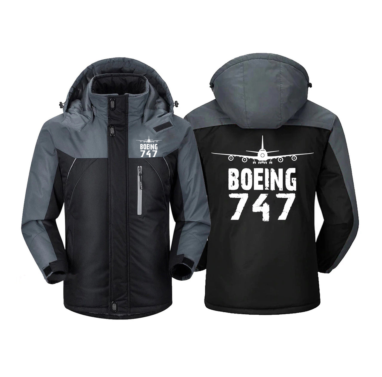 Boeing 747 & Plane Designed Thick Winter Jackets