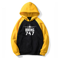 Thumbnail for Boeing 747 & Plane Designed Colourful Hoodies
