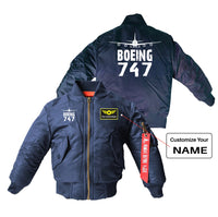 Thumbnail for Boeing 747 & Plane Designed Children Bomber Jackets