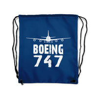 Thumbnail for Boeing 747 & Plane Designed Drawstring Bags