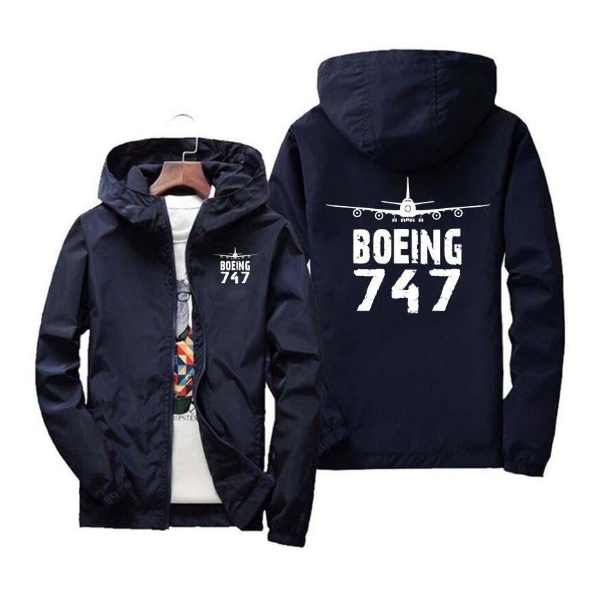 Boeing 747 & Plane Designed Windbreaker Jackets