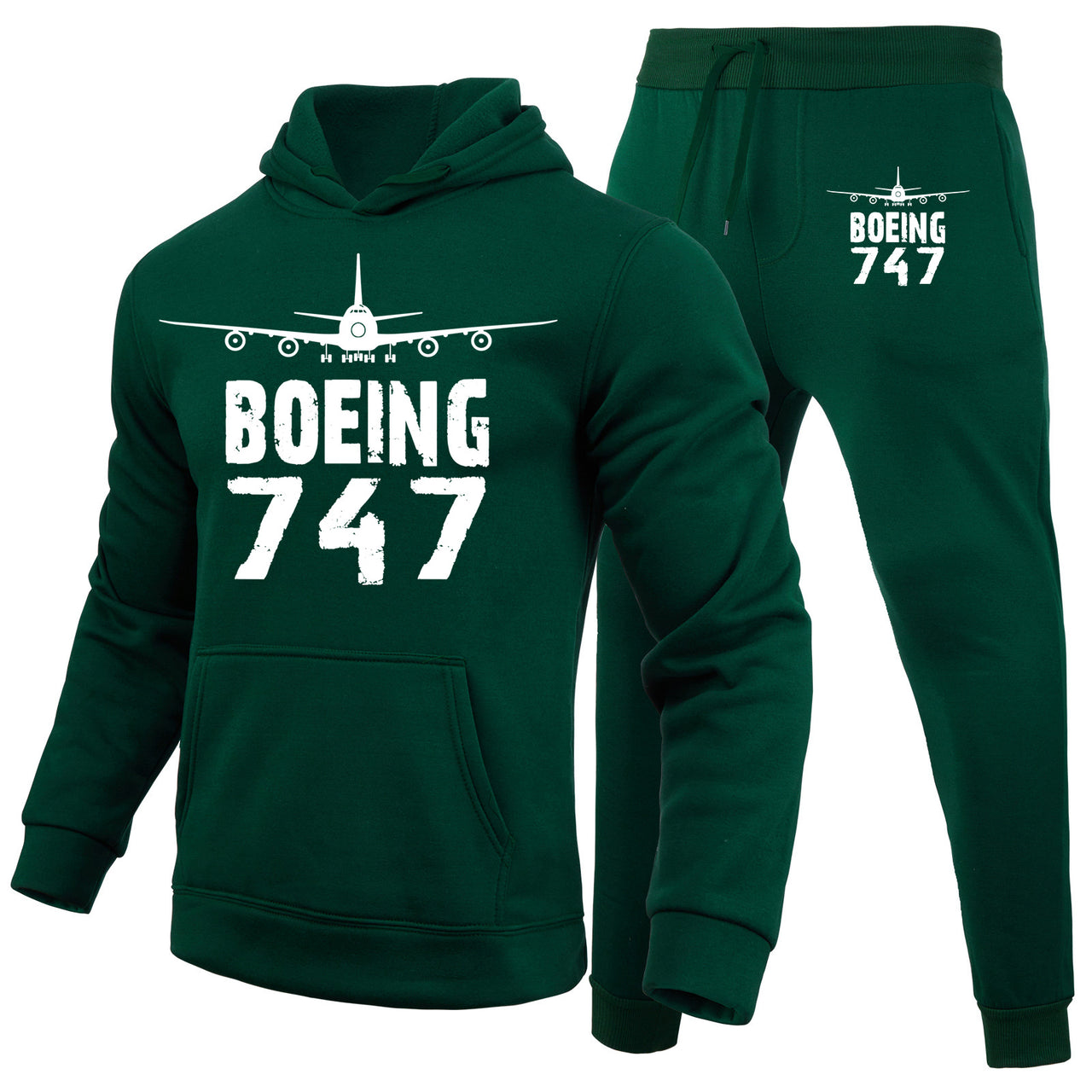 Boeing 747 & Plane Designed Hoodies & Sweatpants Set