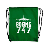 Thumbnail for Boeing 747 & Plane Designed Drawstring Bags