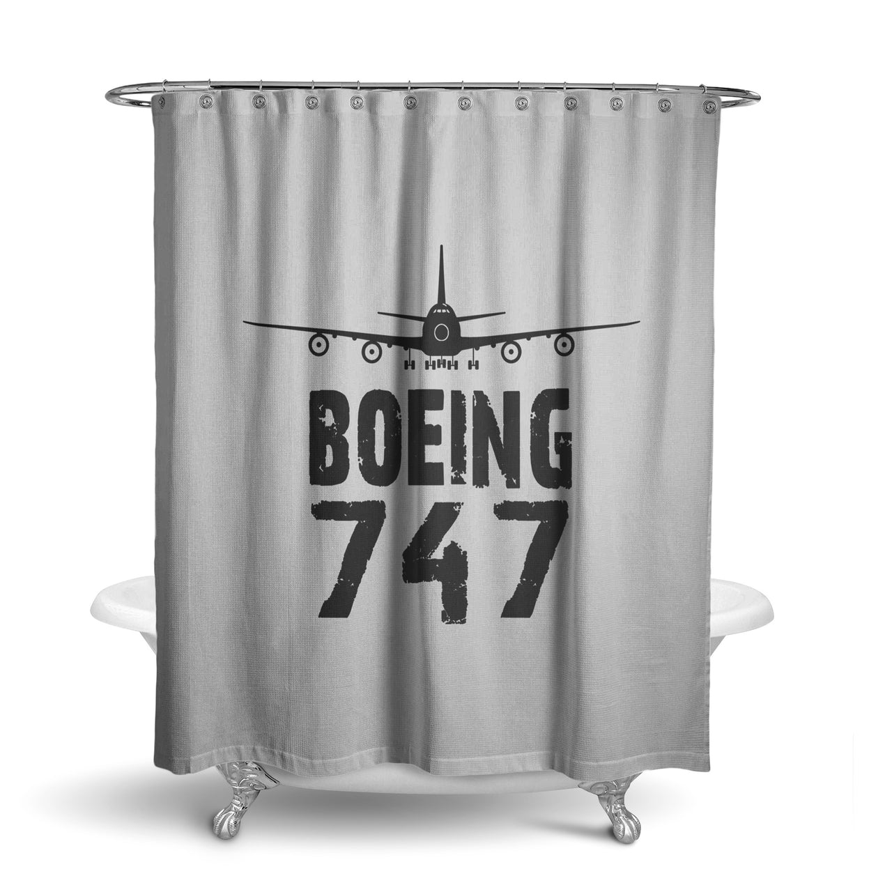 Boeing 747 & Plane Designed Shower Curtains