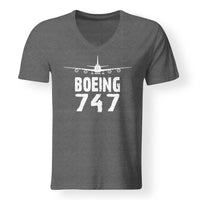 Thumbnail for Boeing 747 & Plane Designed V-Neck T-Shirts