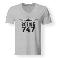 Thumbnail for Boeing 747 & Plane Designed V-Neck T-Shirts