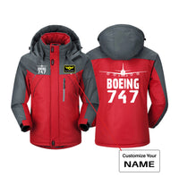 Thumbnail for Boeing 747 & Plane Designed Thick Winter Jackets