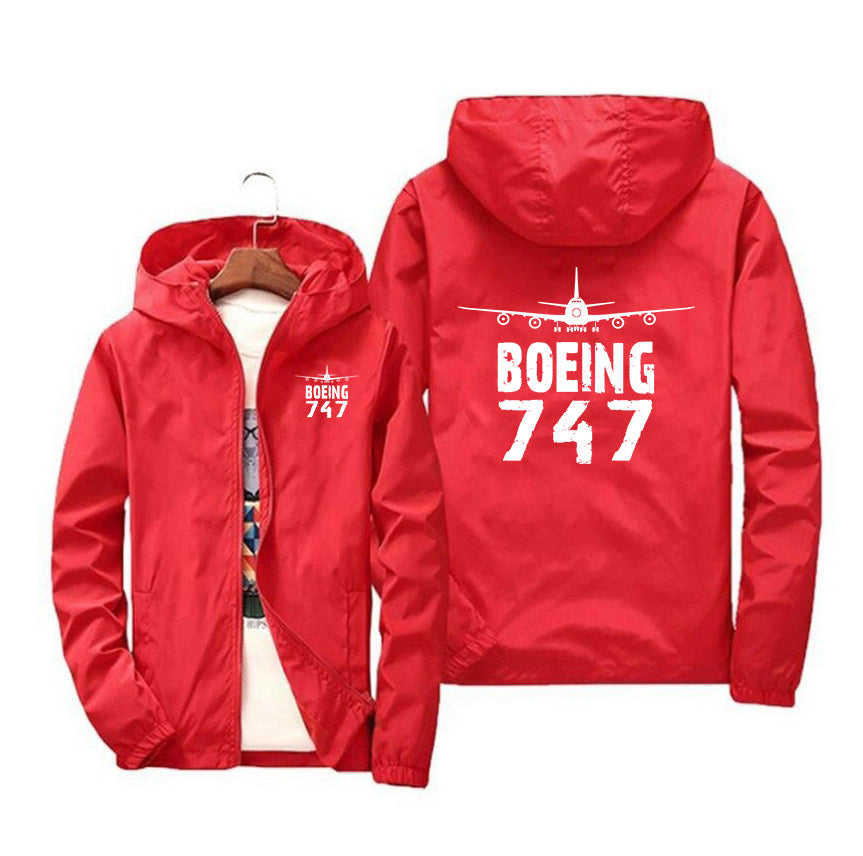 Boeing 747 & Plane Designed Windbreaker Jackets