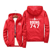 Thumbnail for Boeing 747 & Plane Designed Windbreaker Jackets