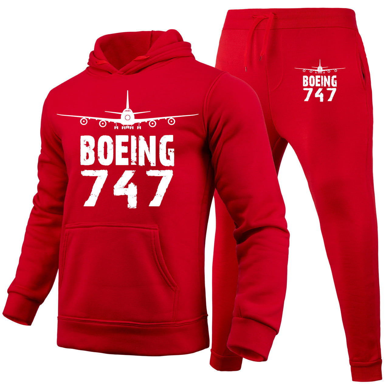Boeing 747 & Plane Designed Hoodies & Sweatpants Set