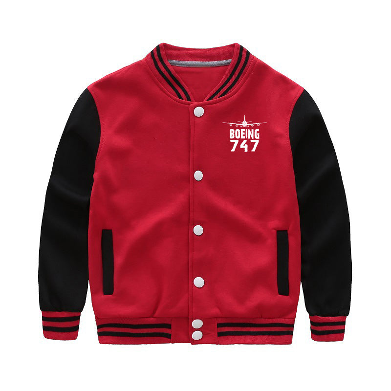 Boeing 747 & Plane Designed "CHILDREN" Baseball Jackets