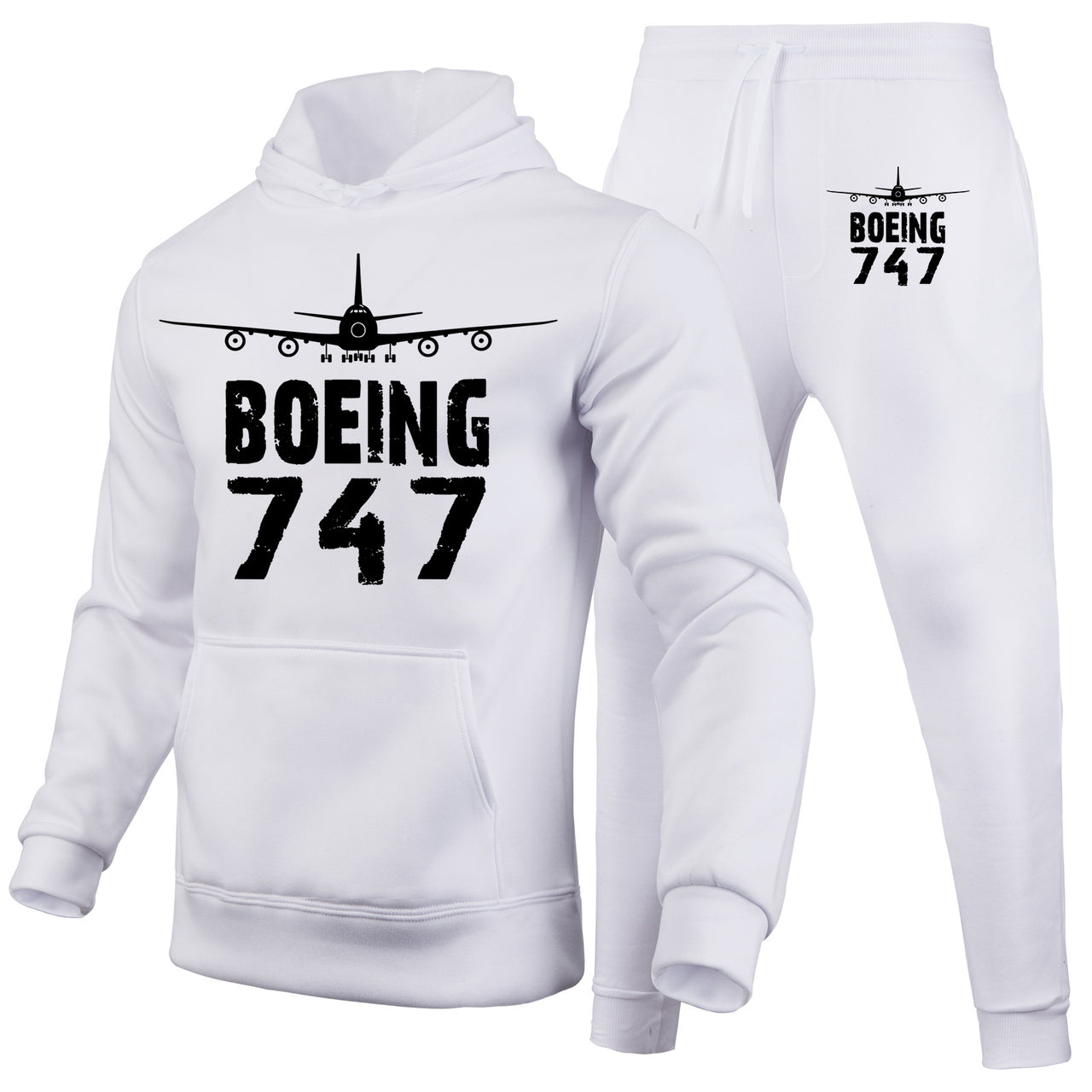 Boeing 747 & Plane Designed Hoodies & Sweatpants Set