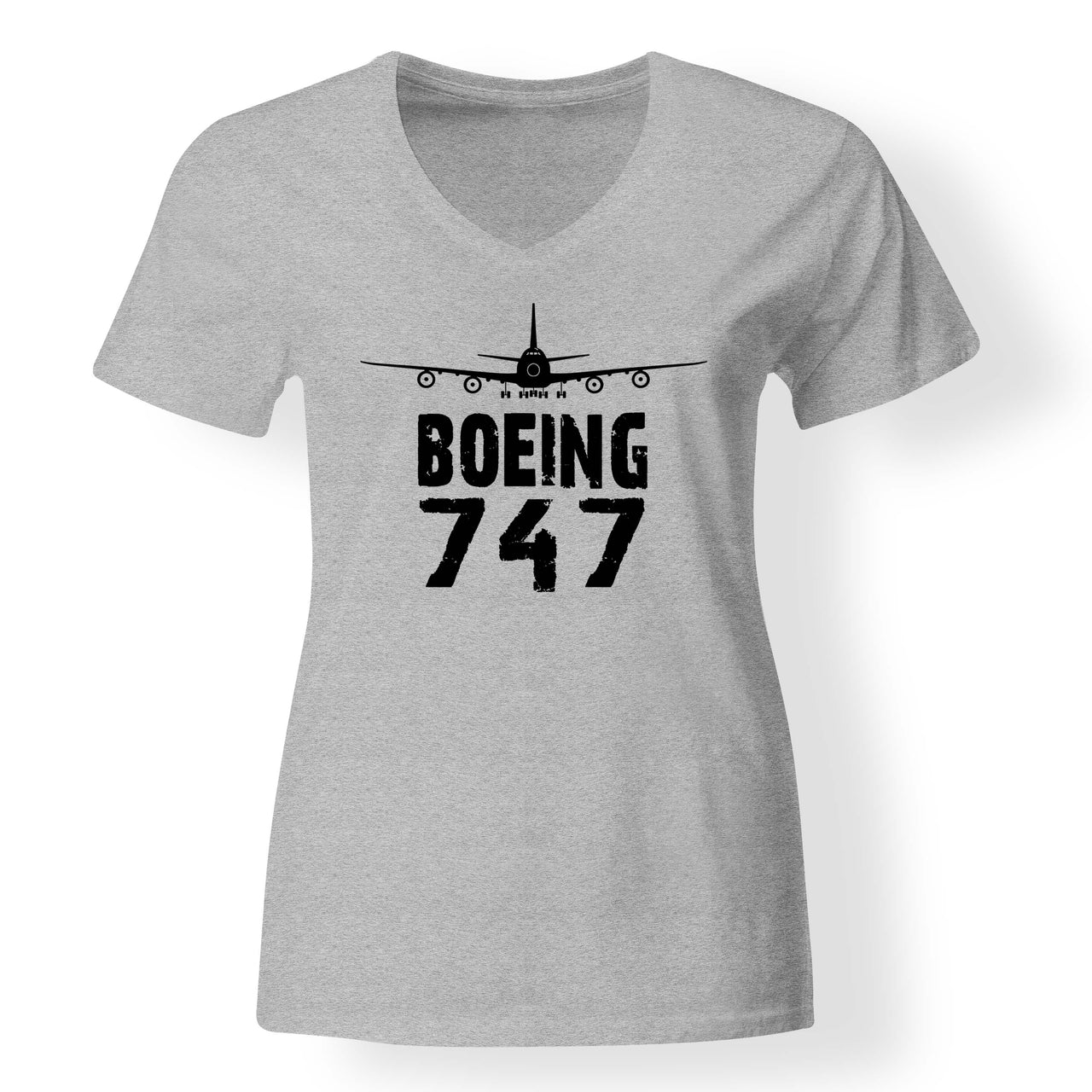 Boeing 747 & Plane Designed V-Neck T-Shirts