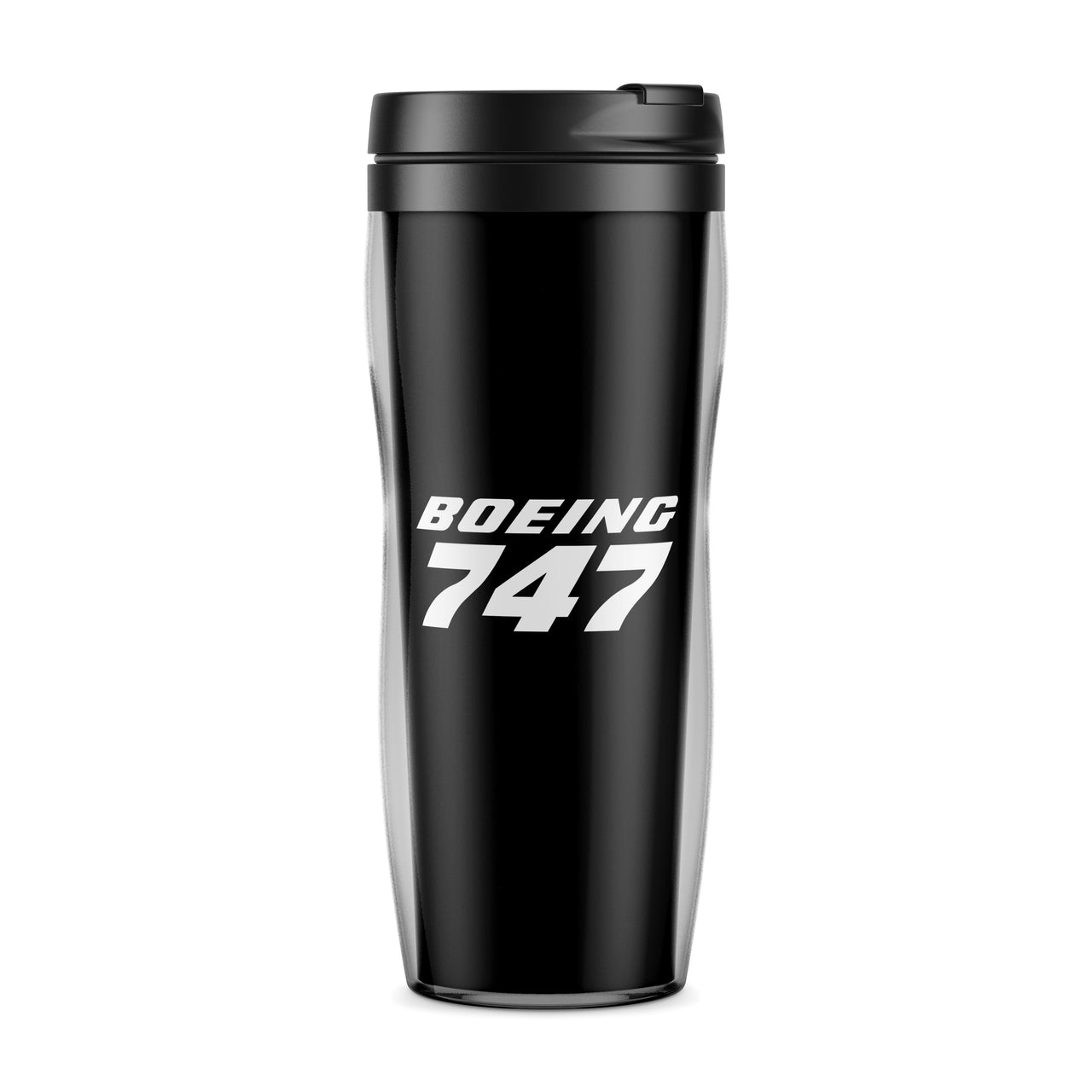 Boeing 747 & Text Designed Travel Mugs