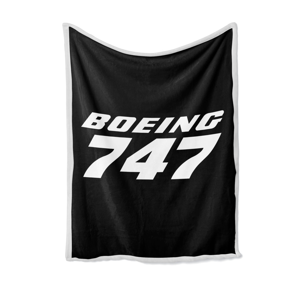 Boeing 747 & Text Designed Bed Blankets & Covers