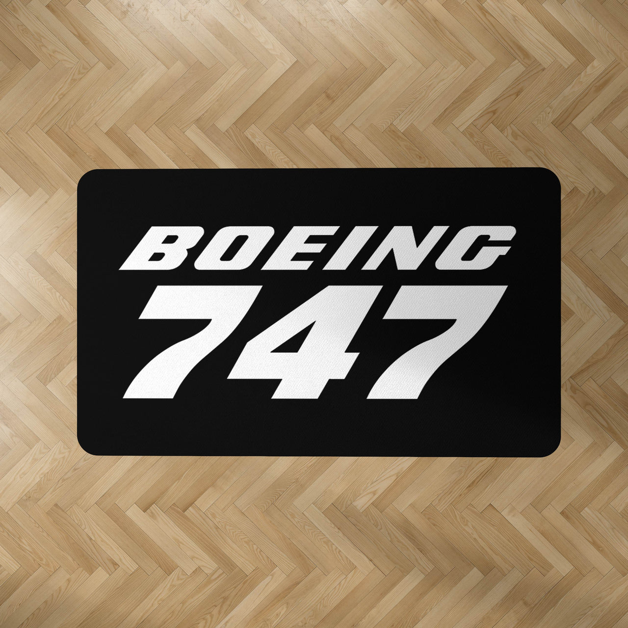 Boeing 747 & Text Designed Carpet & Floor Mats