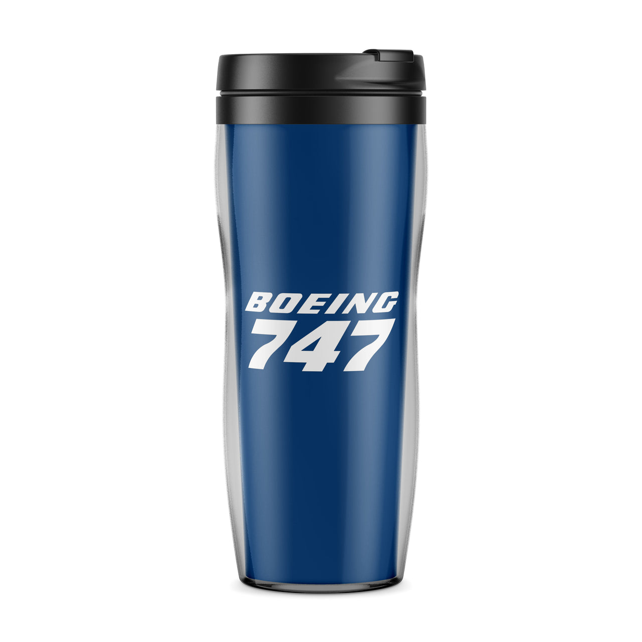 Boeing 747 & Text Designed Travel Mugs