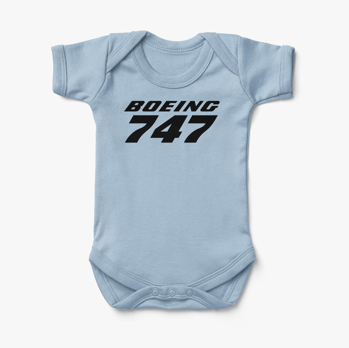 Boeing 747 & Text Designed Baby Bodysuits