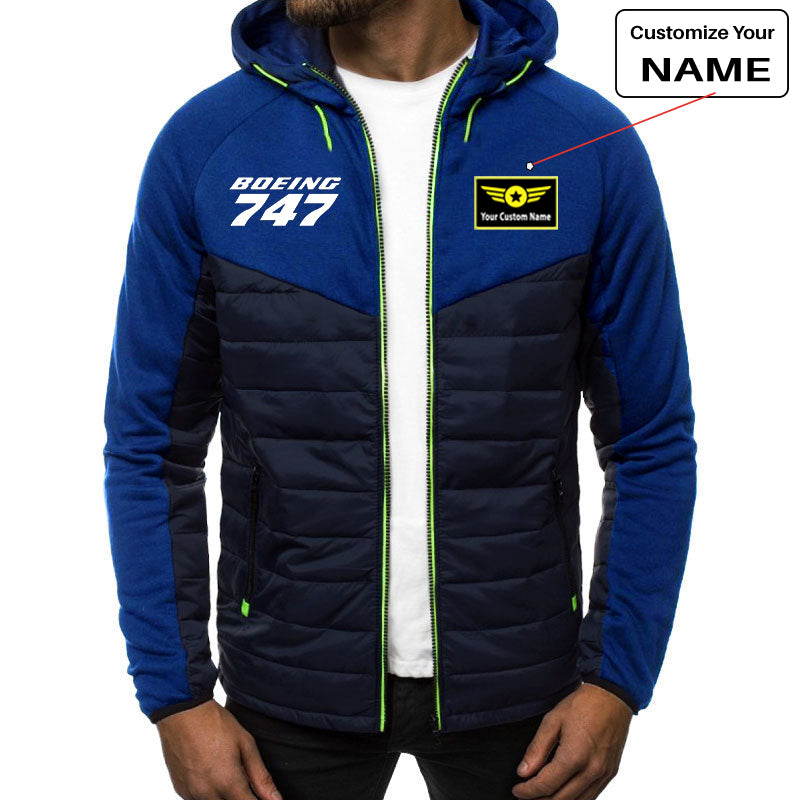 Boeing 747 & Text Designed Sportive Jackets