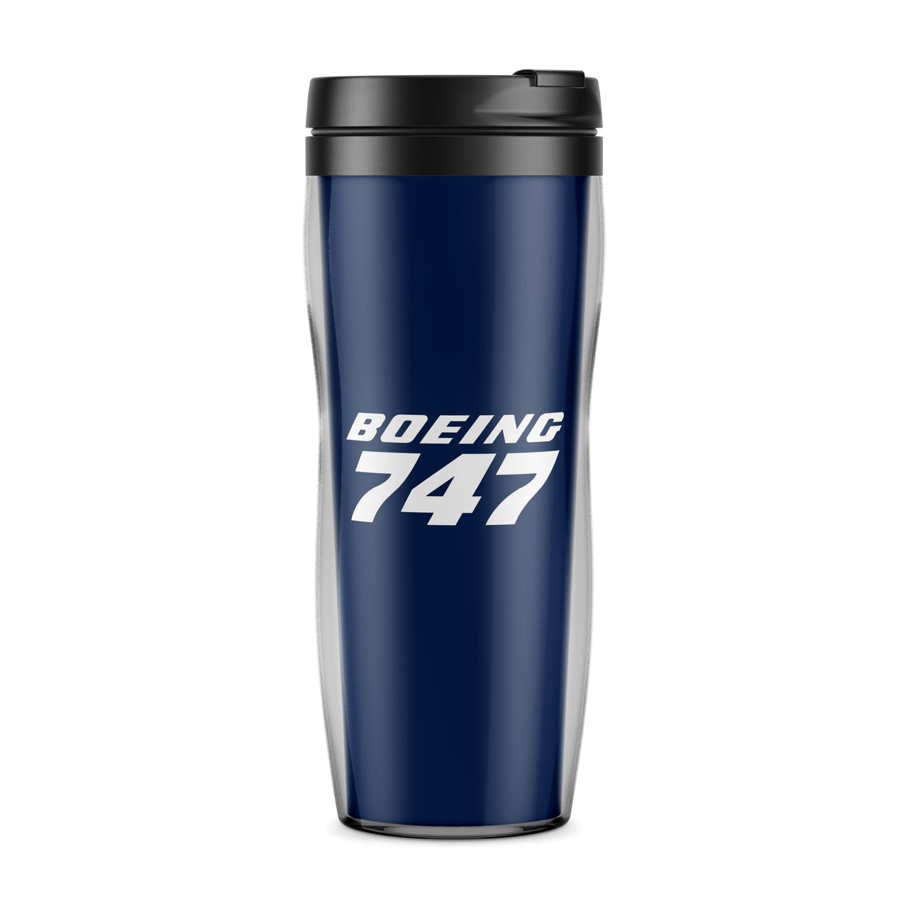 Boeing 747 & Text Designed Travel Mugs