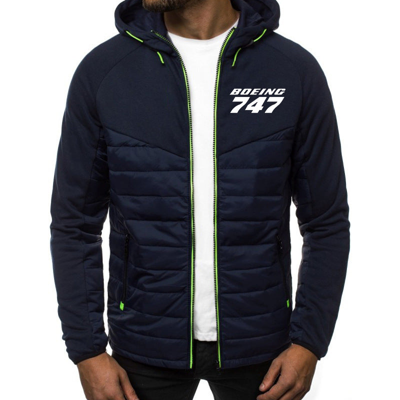Boeing 747 & Text Designed Sportive Jackets