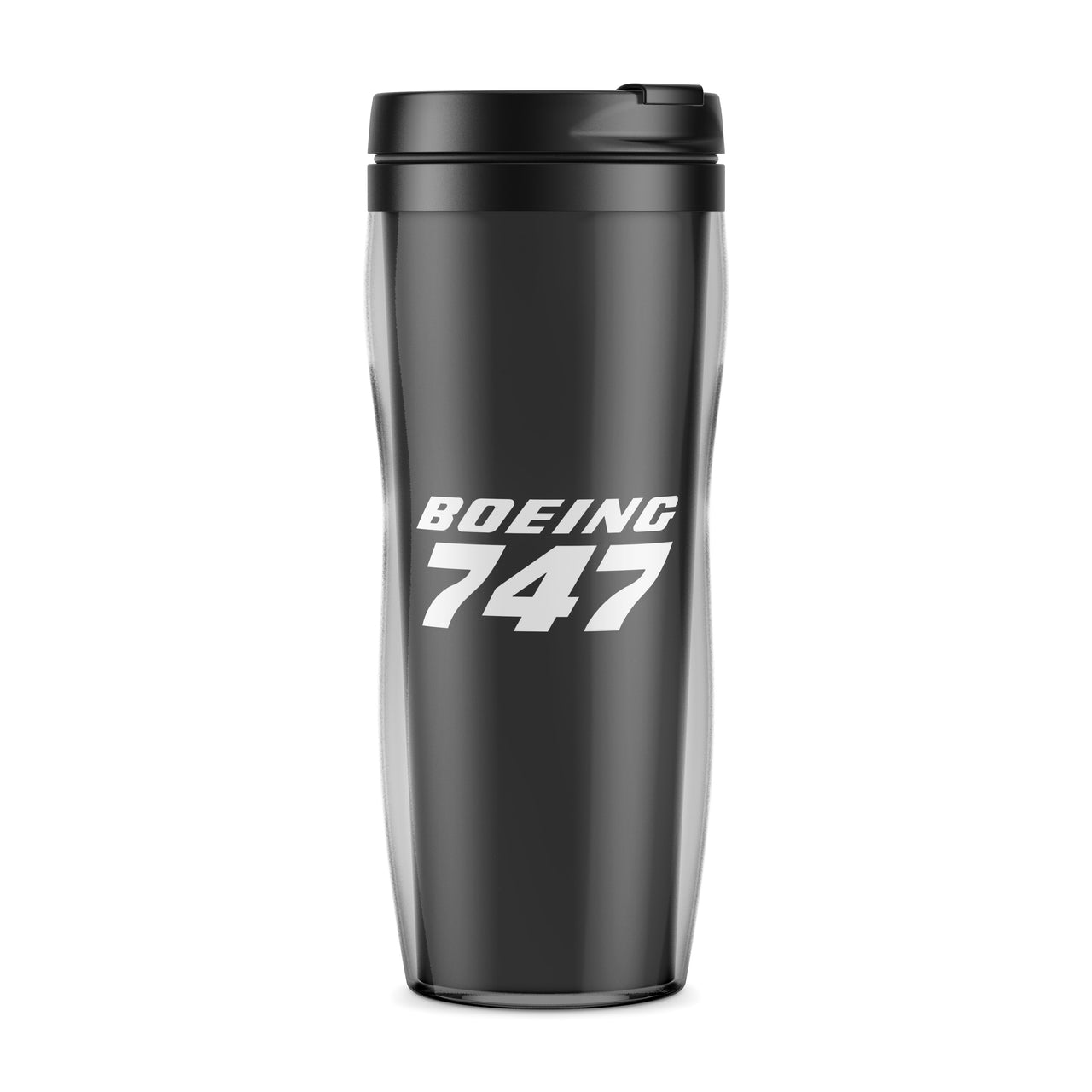 Boeing 747 & Text Designed Travel Mugs