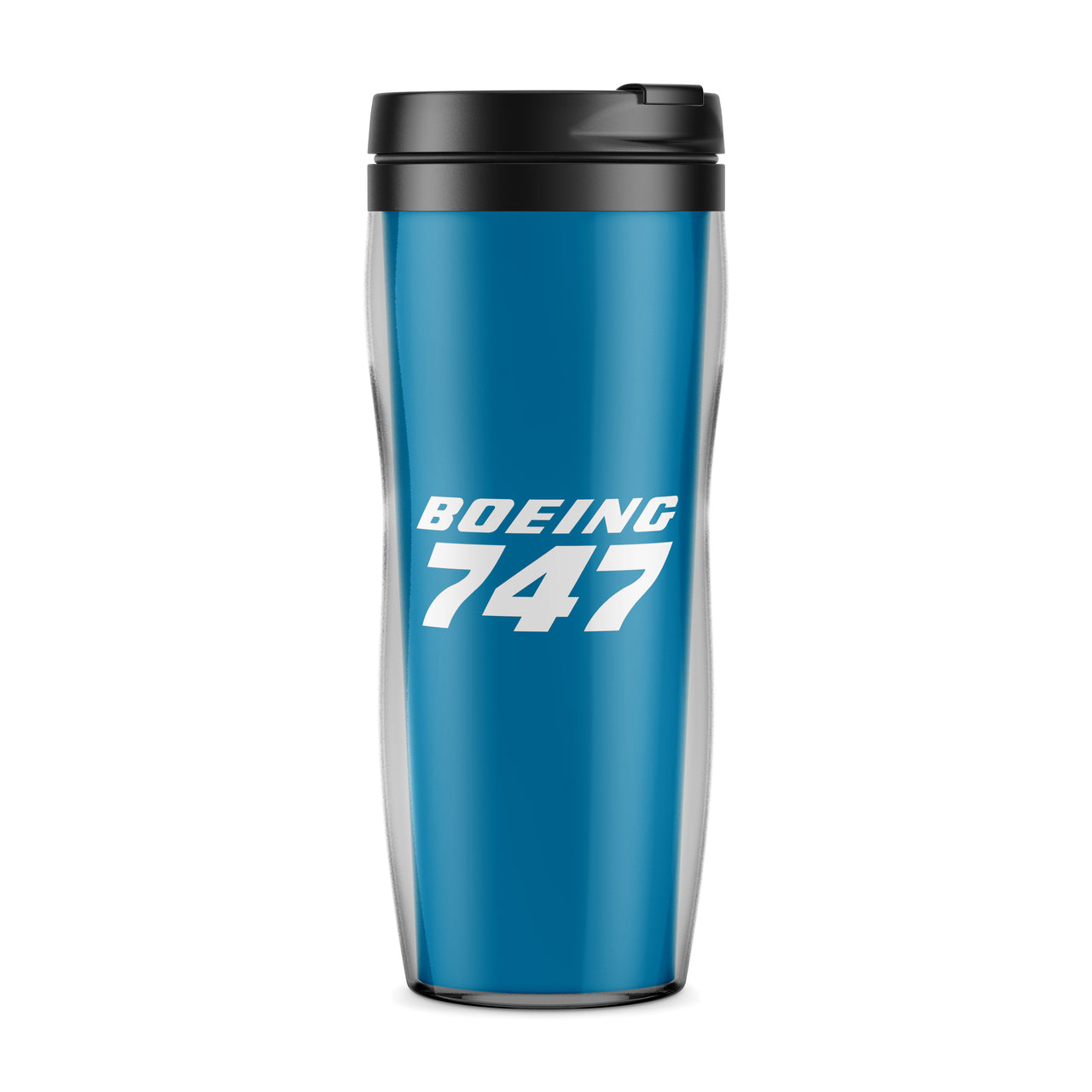Boeing 747 & Text Designed Travel Mugs