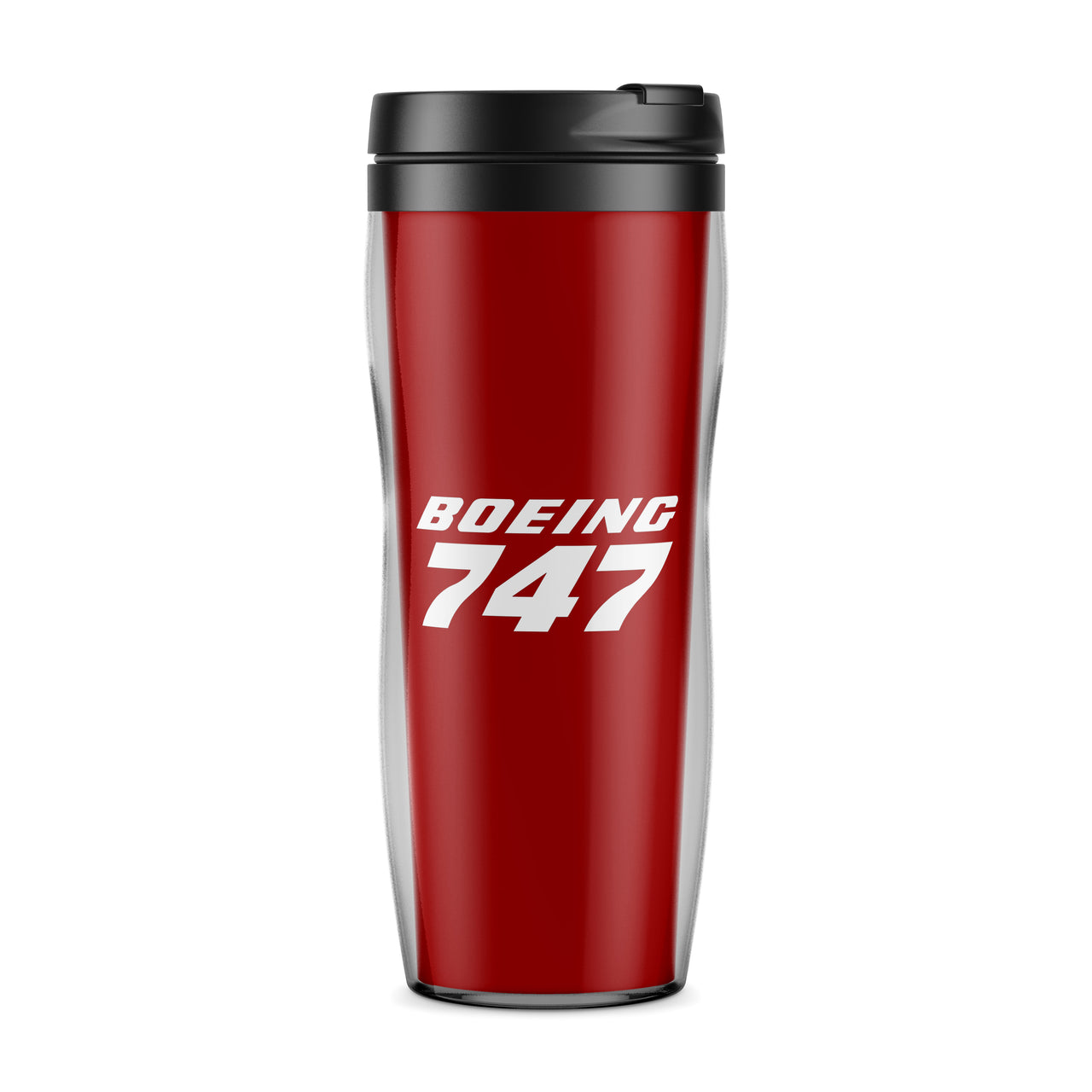 Boeing 747 & Text Designed Travel Mugs