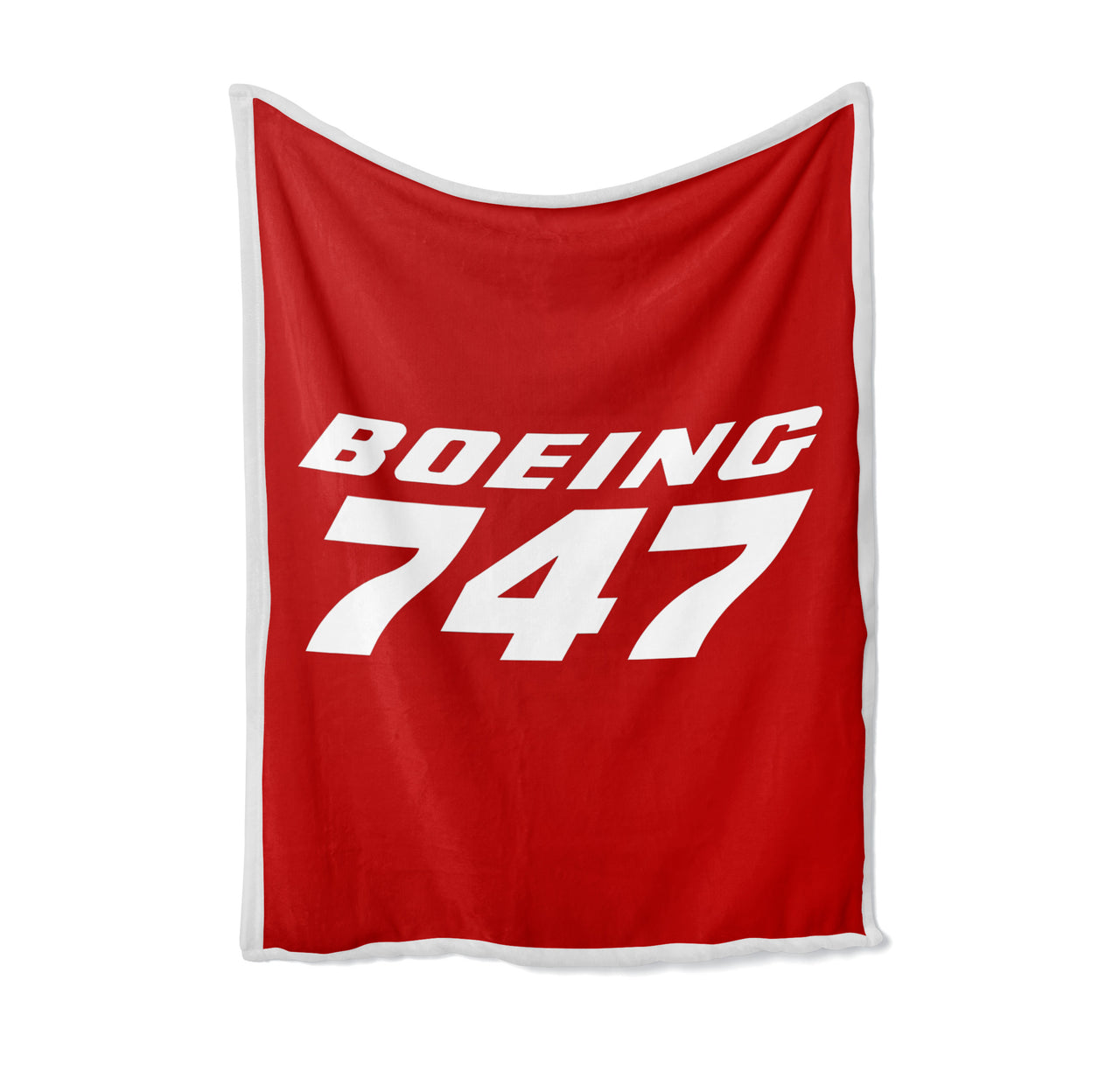 Boeing 747 & Text Designed Bed Blankets & Covers
