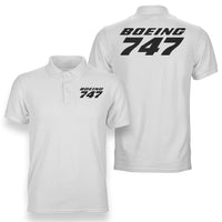 Thumbnail for Boeing 747 & Text Designed Double Side Polo T-Shirts