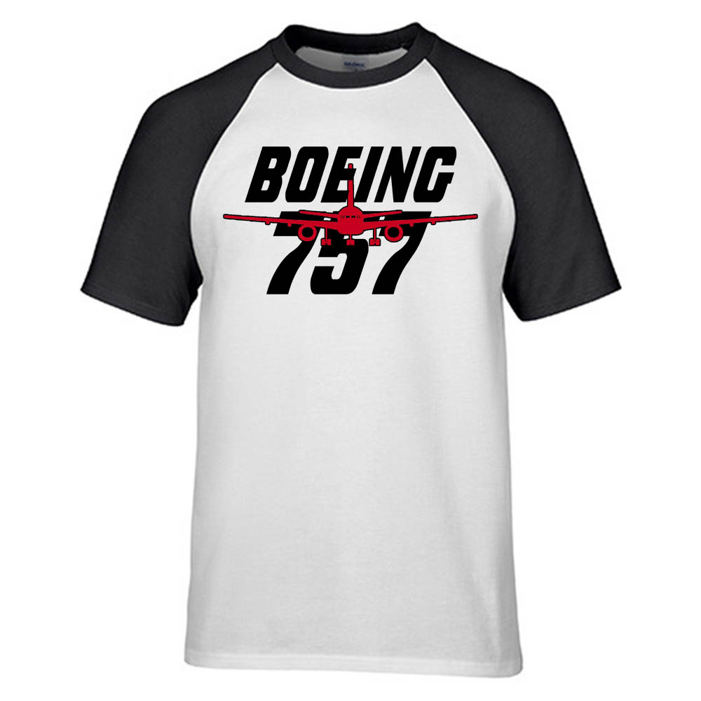 Amazing Boeing 757 Designed Raglan T-Shirts