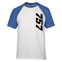 Thumbnail for 757 Side Text Designed Raglan T-Shirts